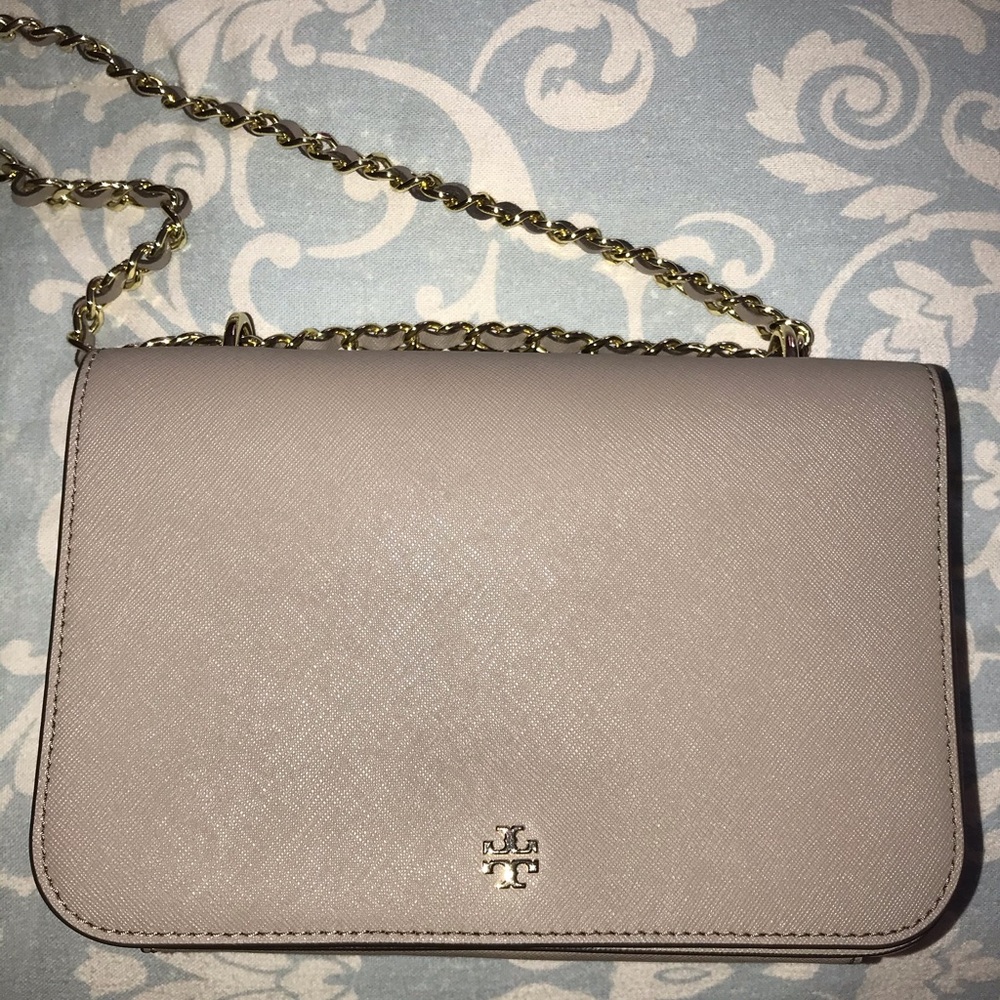 Never used Robinson Tory Burch Taupe Shoulder Bag